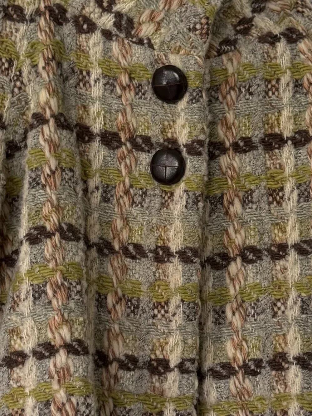 EUC Vintage Gianni Bini plaid tweed cape jacket XS